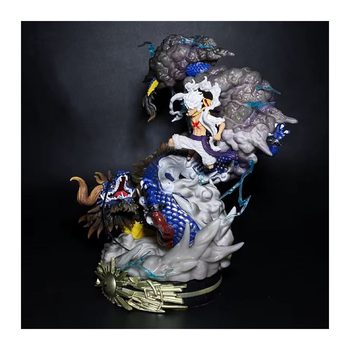Bandai One Piece Gear 5 Ruffy Vs Kaido Anime Figur aus PVC, mehrfarbig, Höhe: 22 cm - Bild 3