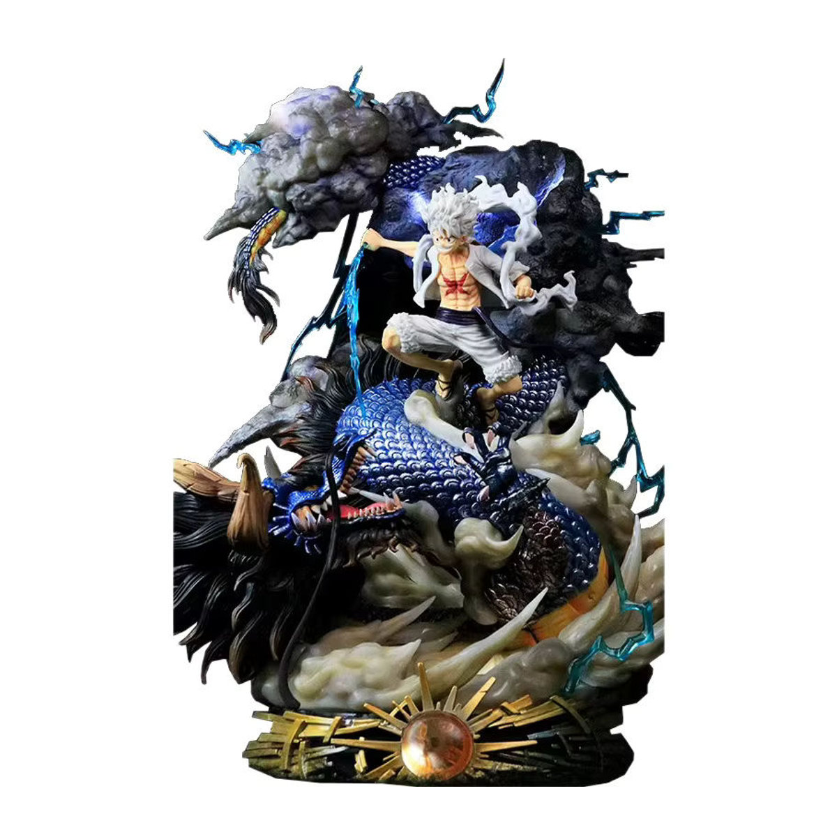 Bandai One Piece Gear 5 Ruffy Vs Kaido Anime Figur aus PVC, mehrfarbig, Höhe: 22 cm - Bild 7