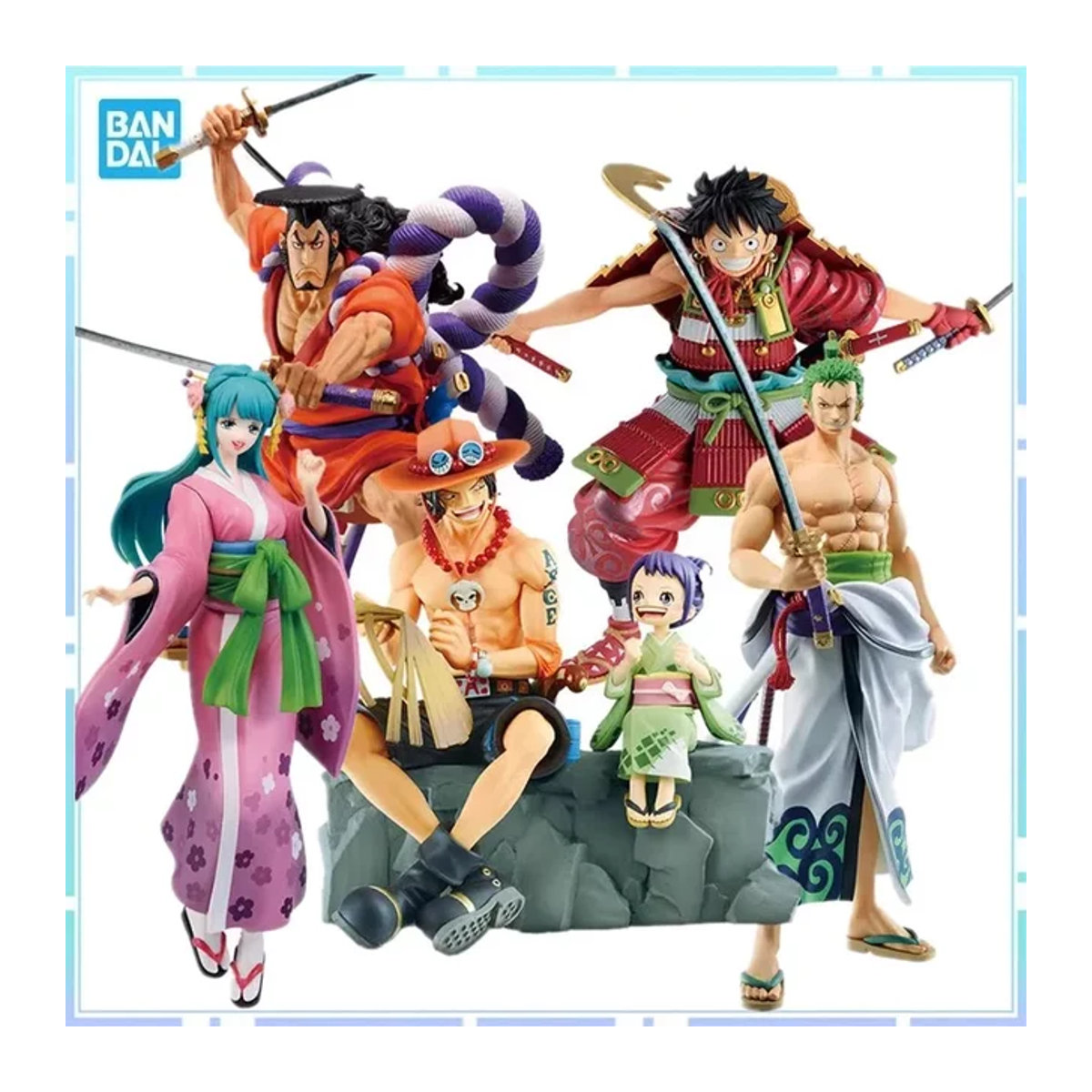 Bandai One Piece Ichiban Kuji Wano Country Anime Figuren Set aus Kunststoff, mehrfarbig - Bild 1