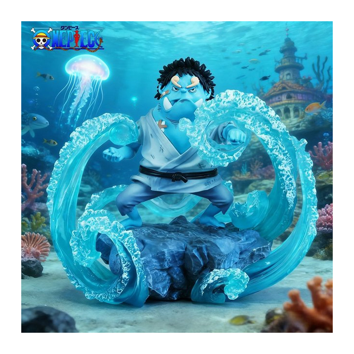 Bandai One Piece Jinbe Actionfigur aus PVC in Blau, 14,5 cm Höhe - Bild 1