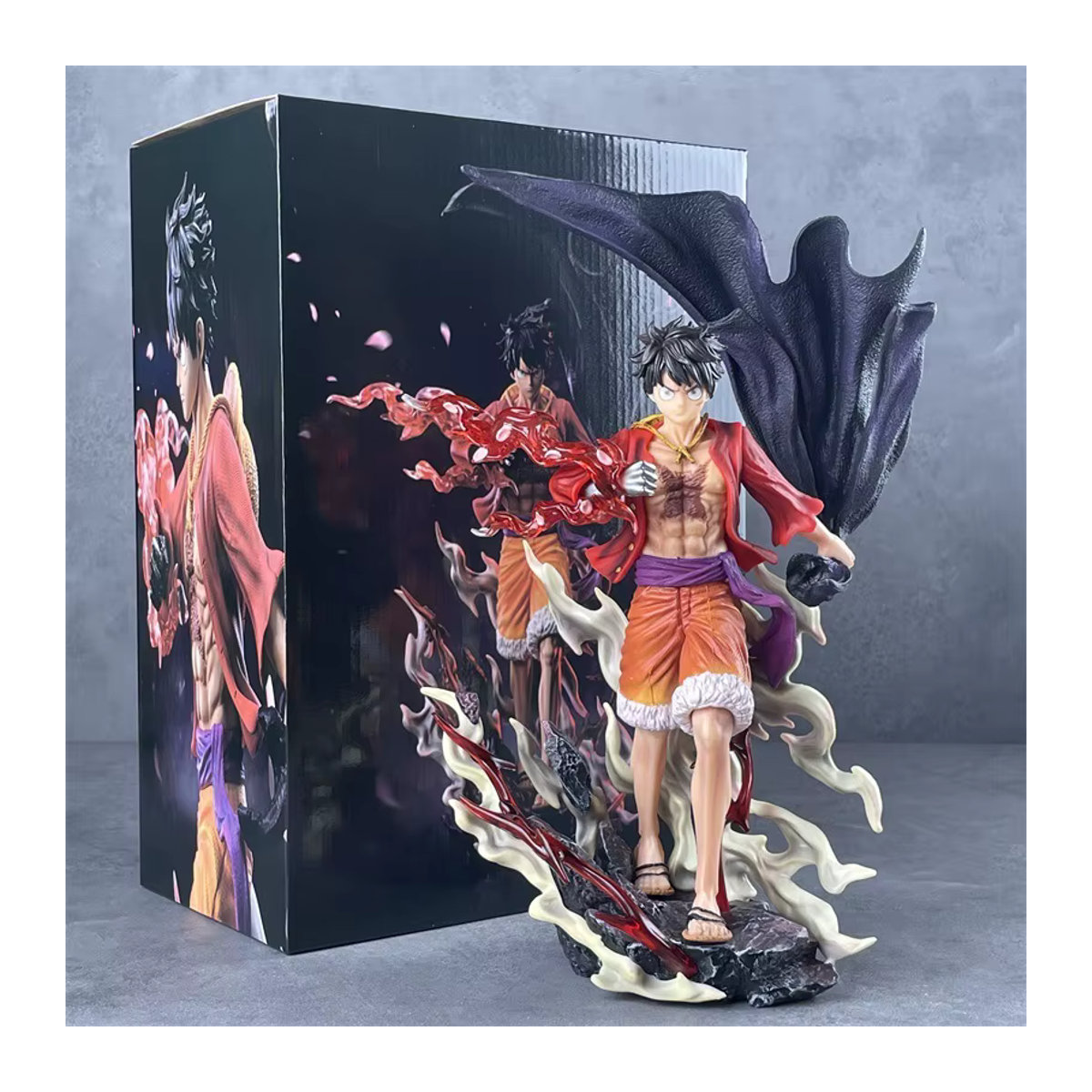 Bandai One Piece Luffy Actionfigur mit Haki Effekt, Sammlermodell aus Kunststoff, mehrfarbig, Höhe: 27 cm - Bild 3