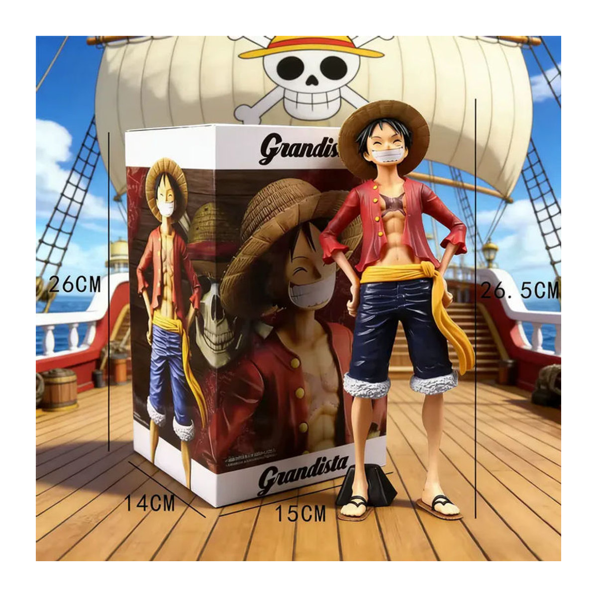 Bandai One Piece Luffy Gear 5 Sonnengott Nika Actionfigur aus PVC, mehrfarbig, Höhe: 27 cm - Bild 6
