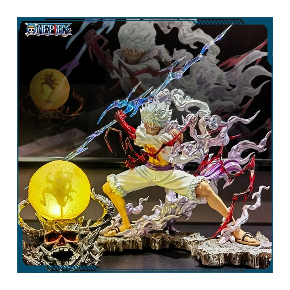 Bandai One Piece Nica Lightning Luffy Action Figur Modell Statue, Höhe: 25 cm, mehrfarbig - Bild 1