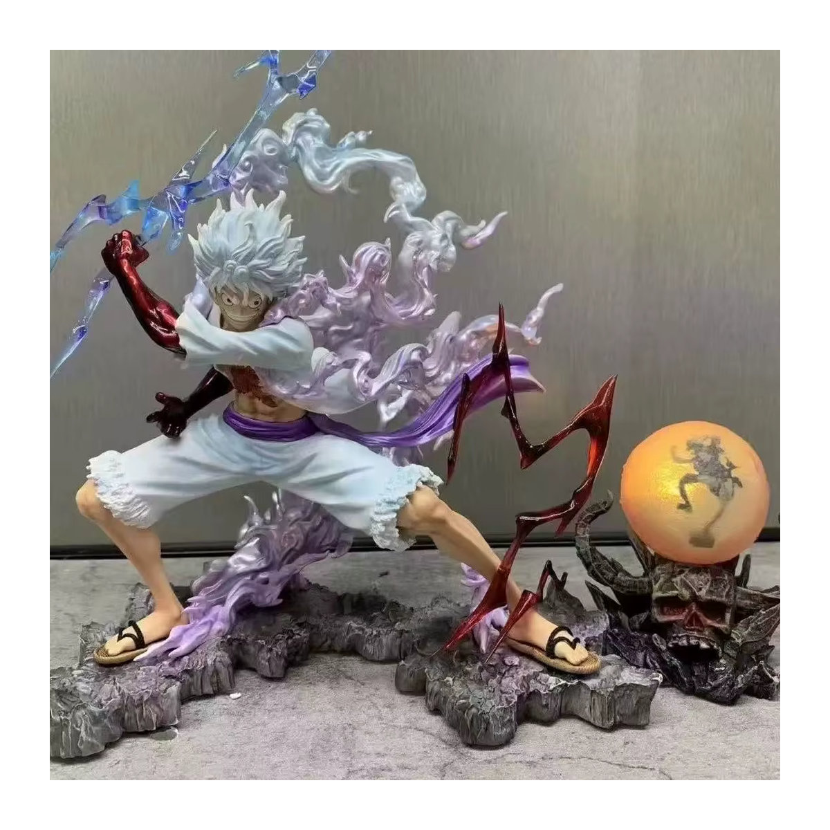 Bandai One Piece Nica Lightning Luffy Action Figur Modell Statue, Höhe: 25 cm, mehrfarbig - Bild 2