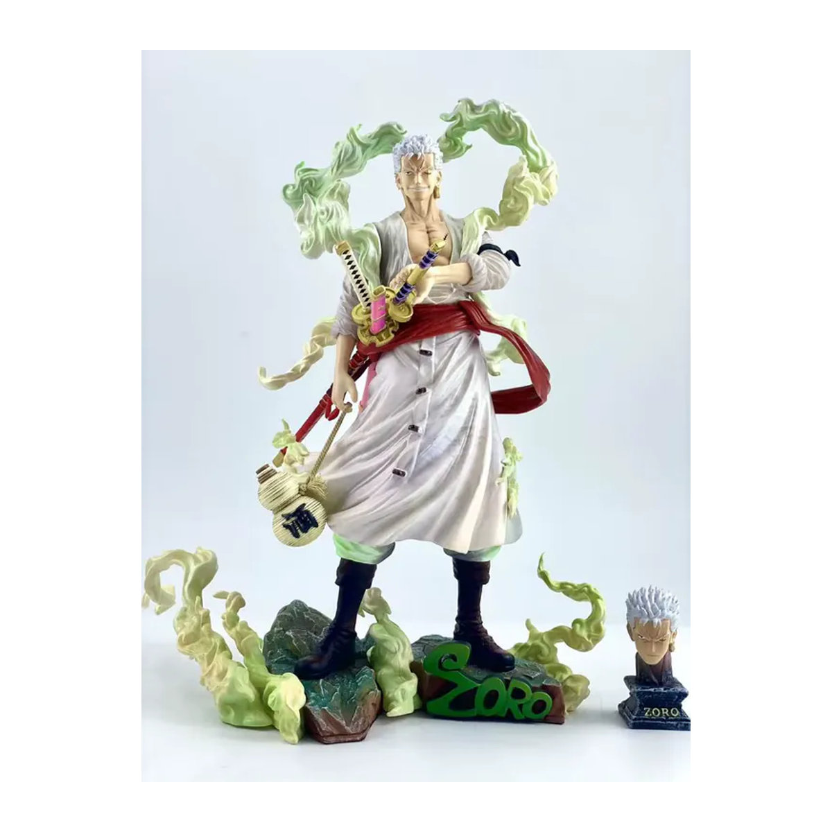 Bandai One Piece Nika Zoro Doppelkopf Anime Figur aus Kunststoff, mehrfarbig, Höhe: 28 cm - Bild 5