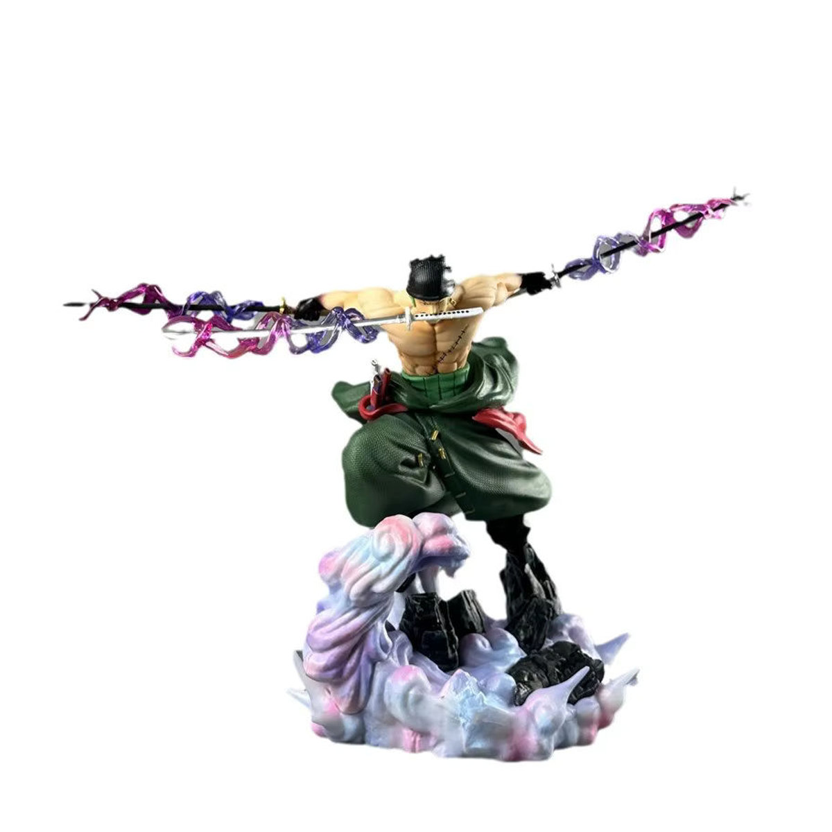 Bandai One Piece Roronoa Zoro Actionfigur im Drei-Schwert-Stil aus Kunstharz, mehrfarbig - Bild 3