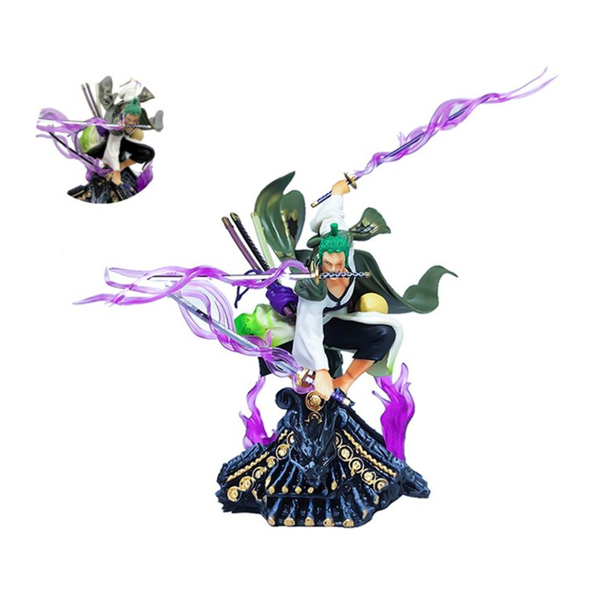 Bandai One Piece Roronoa Zoro Anime Action Figur aus PVC, mehrfarbig, Höhe: 22 cm - Bild 1