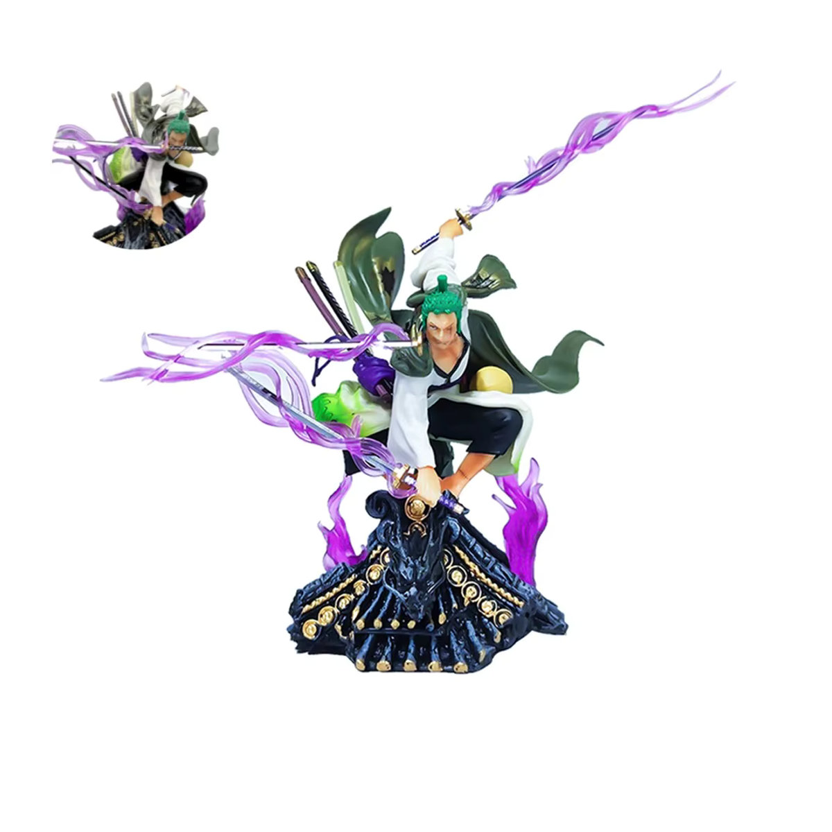 Bandai One Piece Roronoa Zoro Anime Action Figur aus PVC, mehrfarbig, Höhe: 22 cm - Bild 6