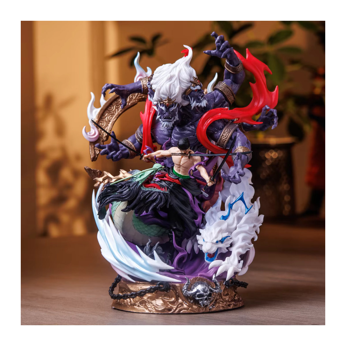 Bandai One Piece Roronoa Zoro Anime Figur aus Kunstharz, mehrfarbig, stehend - Bild 4