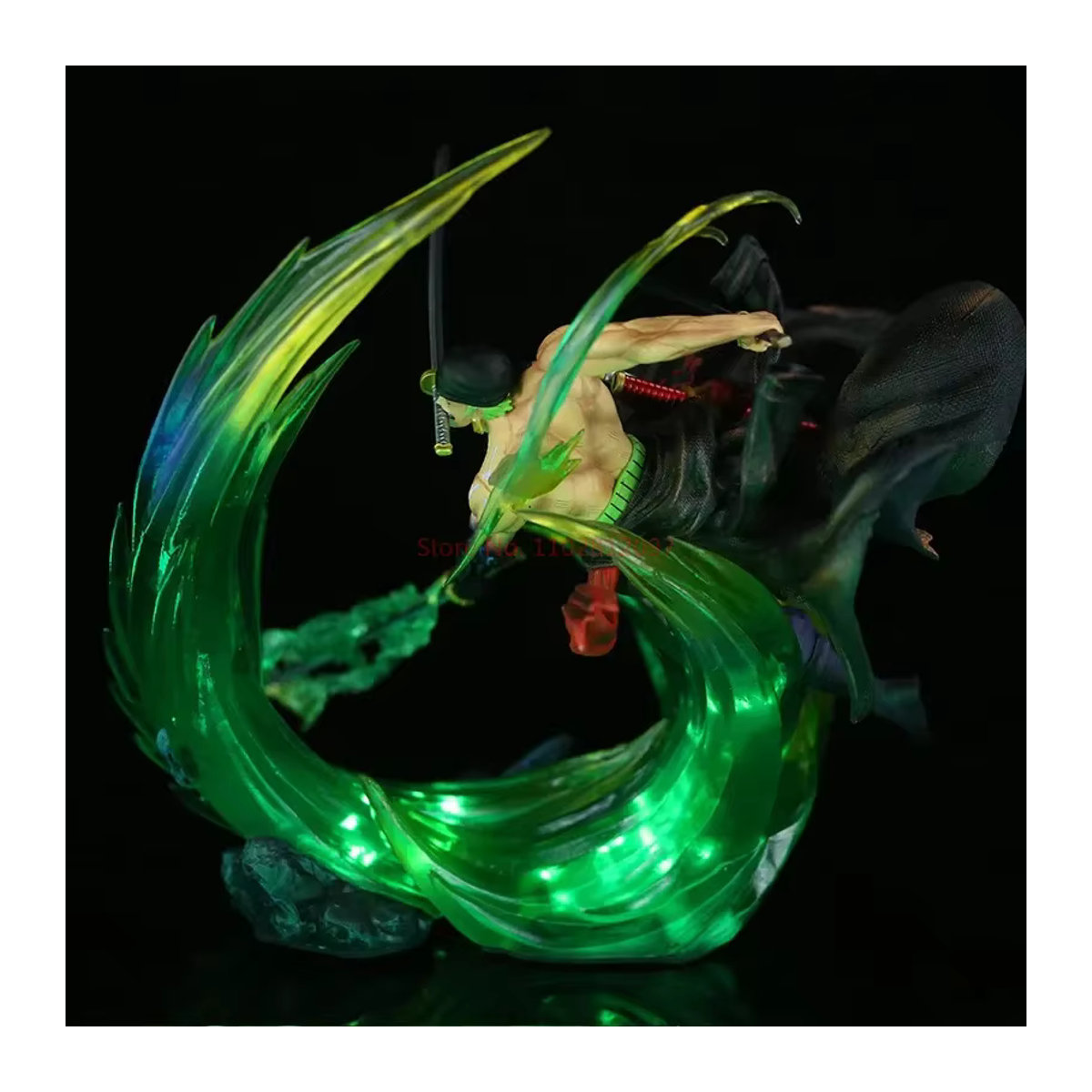 Bandai One Piece Roronoa Zoro Anime Figur aus PVC, Leuchtende Statue Modell, mehrfarbig, Höhe: 24 cm - Bild 5