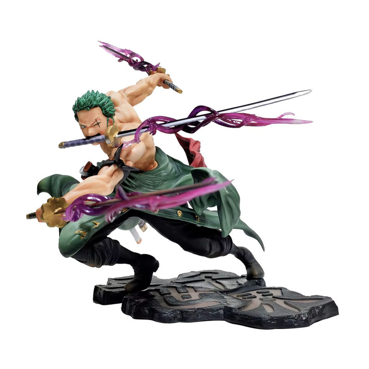 Bandai One Piece Roronoa Zoro Anime-Figur mit Drei-Schwerter-Kampftechnik, mehrfarbig, Höhe: 21 cm - Bild 2