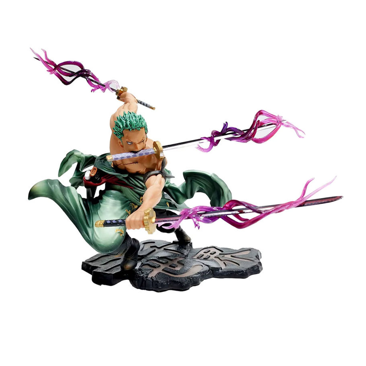 Bandai One Piece Roronoa Zoro Anime-Figur mit Drei-Schwerter-Kampftechnik, mehrfarbig, Höhe: 21 cm - Bild 3