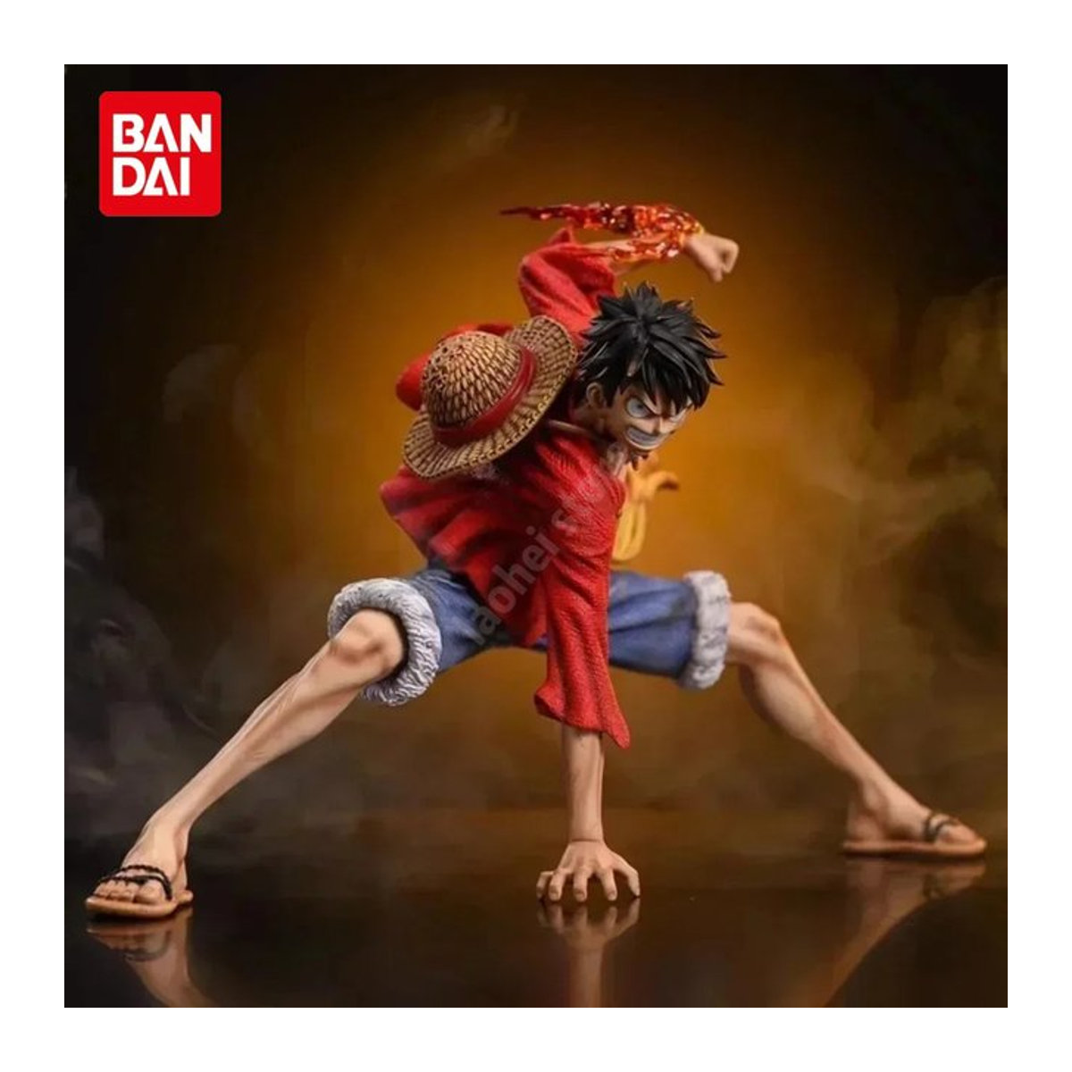 Bandai One Piece Ruffy Anime Actionfigur aus Kunststoff, mehrfarbig, stehendes Modell als Sammlerstatue und Dekoration - Bild 1