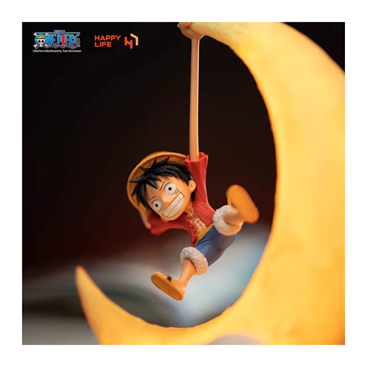 Bandai One Piece Ruffy Anime Nachtlicht mit magnetischer Steuerung als Desktop Dekoration in Gelb - Bild 4