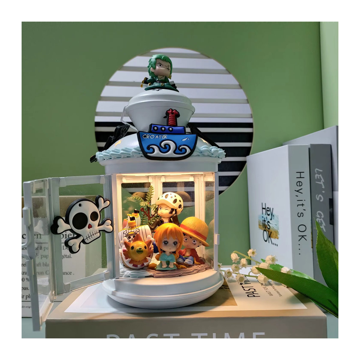 Bandai One Piece Ruffy Cartoon Schreibtischlampe als kreative Desktop-Dekoration in Weiß - Bild 2