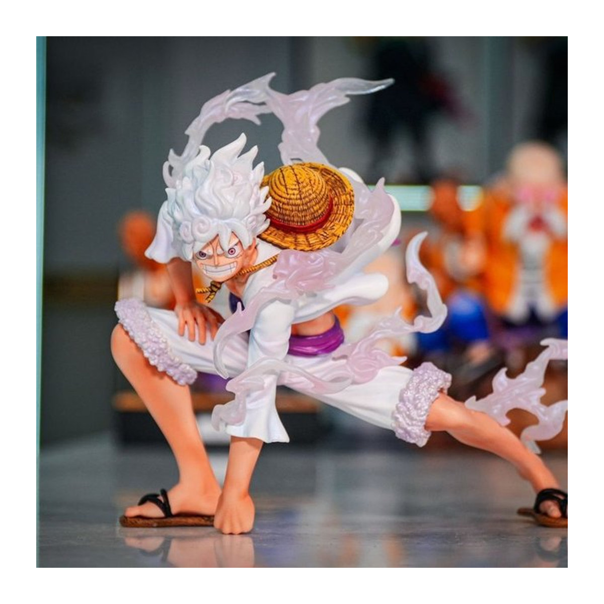 Bandai One Piece Ruffy Nika Gear 5 Action Figur, weiße Anime Statue aus Kunststoff, Höhe: 19 cm - Bild 1