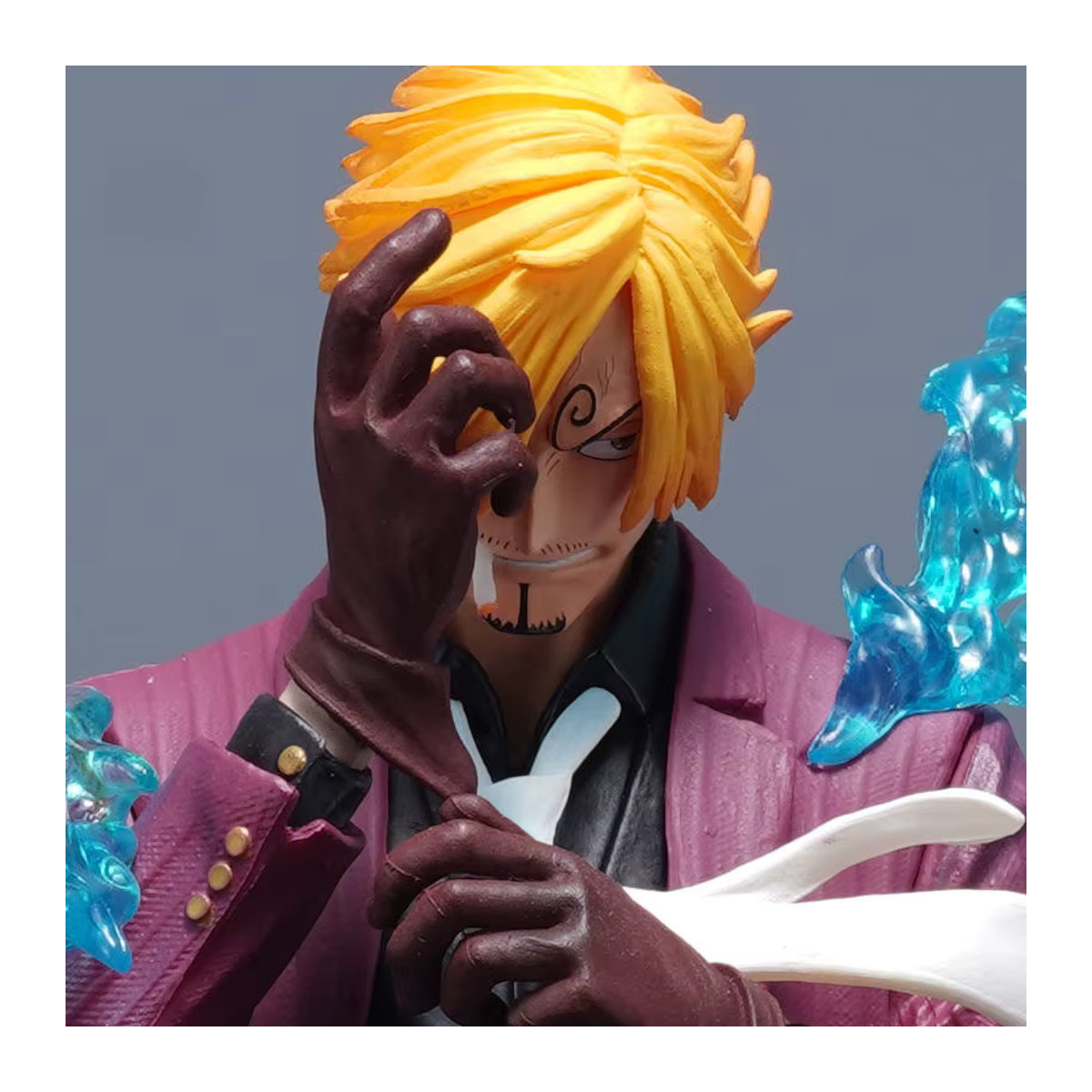 Bandai One Piece Sanji Anime Figur – Rauchender Teufelsfuß Sammlerstatue aus Kunststoff, mehrfarbig, Höhe: 25 cm - Bild 3