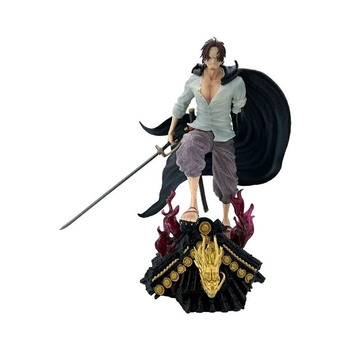 Bandai One Piece Shanks Figur Statue Modell aus Kunstharz in Rot und Mehrfarbig als Sammlerstück und Dekoration - Bild 6