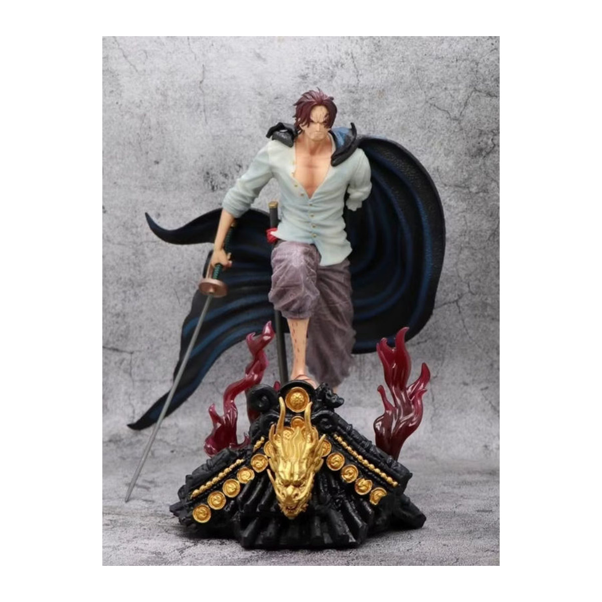 Bandai One Piece Shanks Figur Statue Modell aus Kunstharz in Rot und Mehrfarbig als Sammlerstück und Dekoration - Bild 7