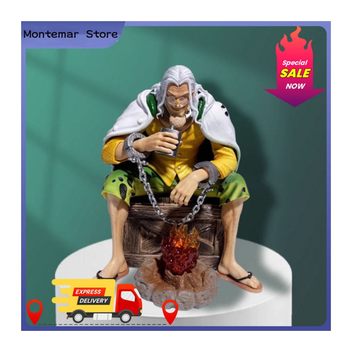 Bandai One Piece Silvers Rayleigh Actionfigur aus Kunststoff, mehrfarbiges Modell für deine Sammlung und Dekoration - Bild 1