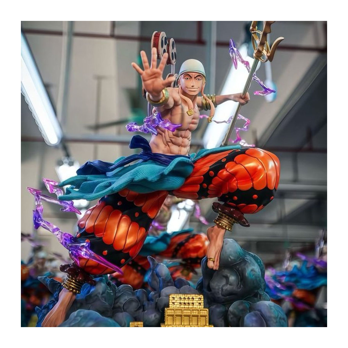 Bandai One Piece Thunder God Enel GK Modell Statue Anime Actionfigur aus Kunstharz, mehrfarbig - Bild 1