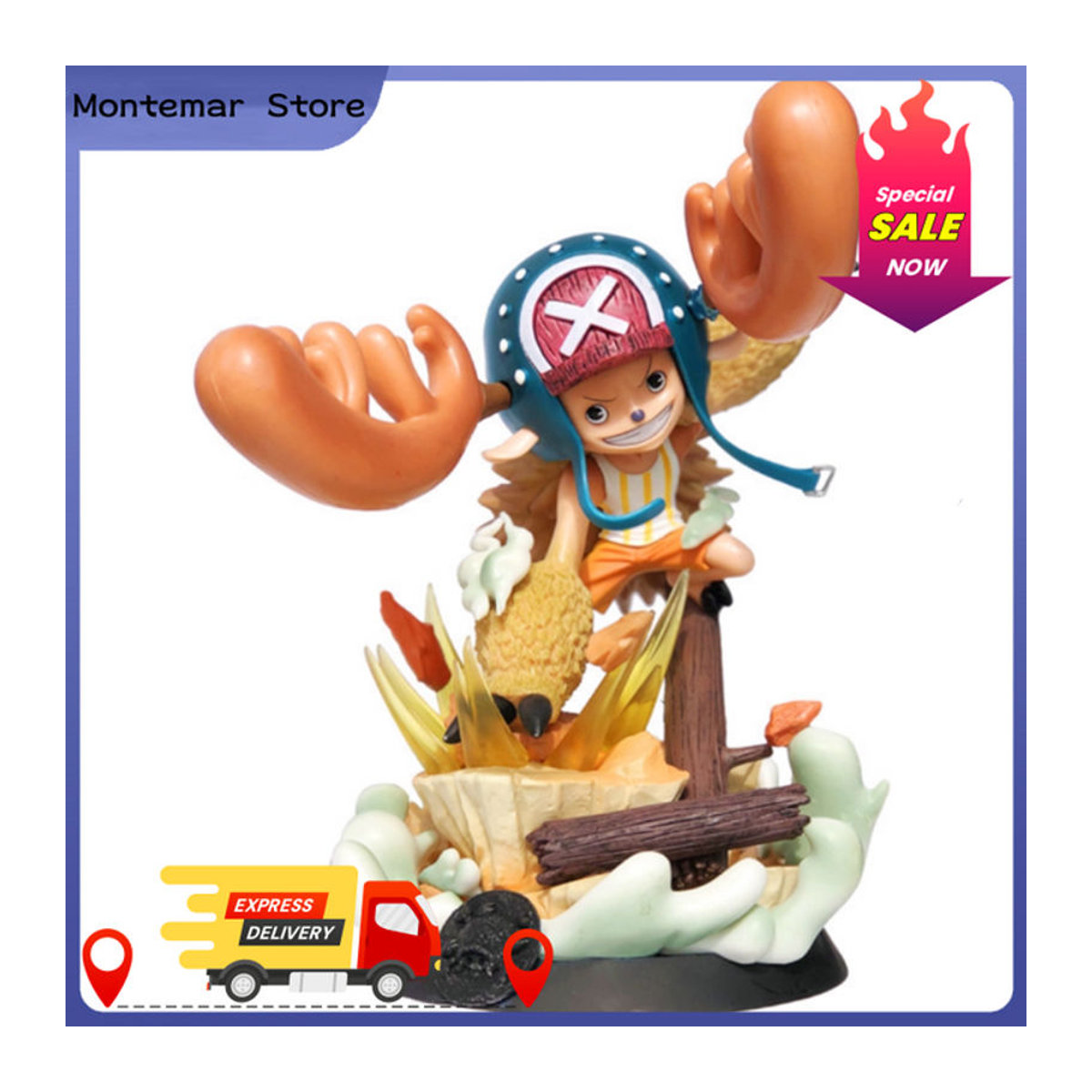 Bandai One Piece Tony Tony Chopper Wrestling Form Anime Figur Modell Statue aus Kunststoff, mehrfarbig - Bild 1