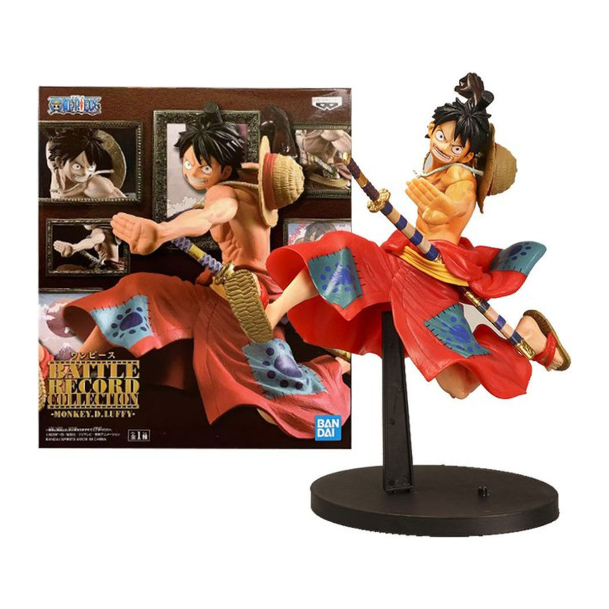 Bandai One Piece Wano Country Monkey D. Ruffy Actionfigur aus PVC, mehrfarbig, Höhe: 21 cm - Bild 1