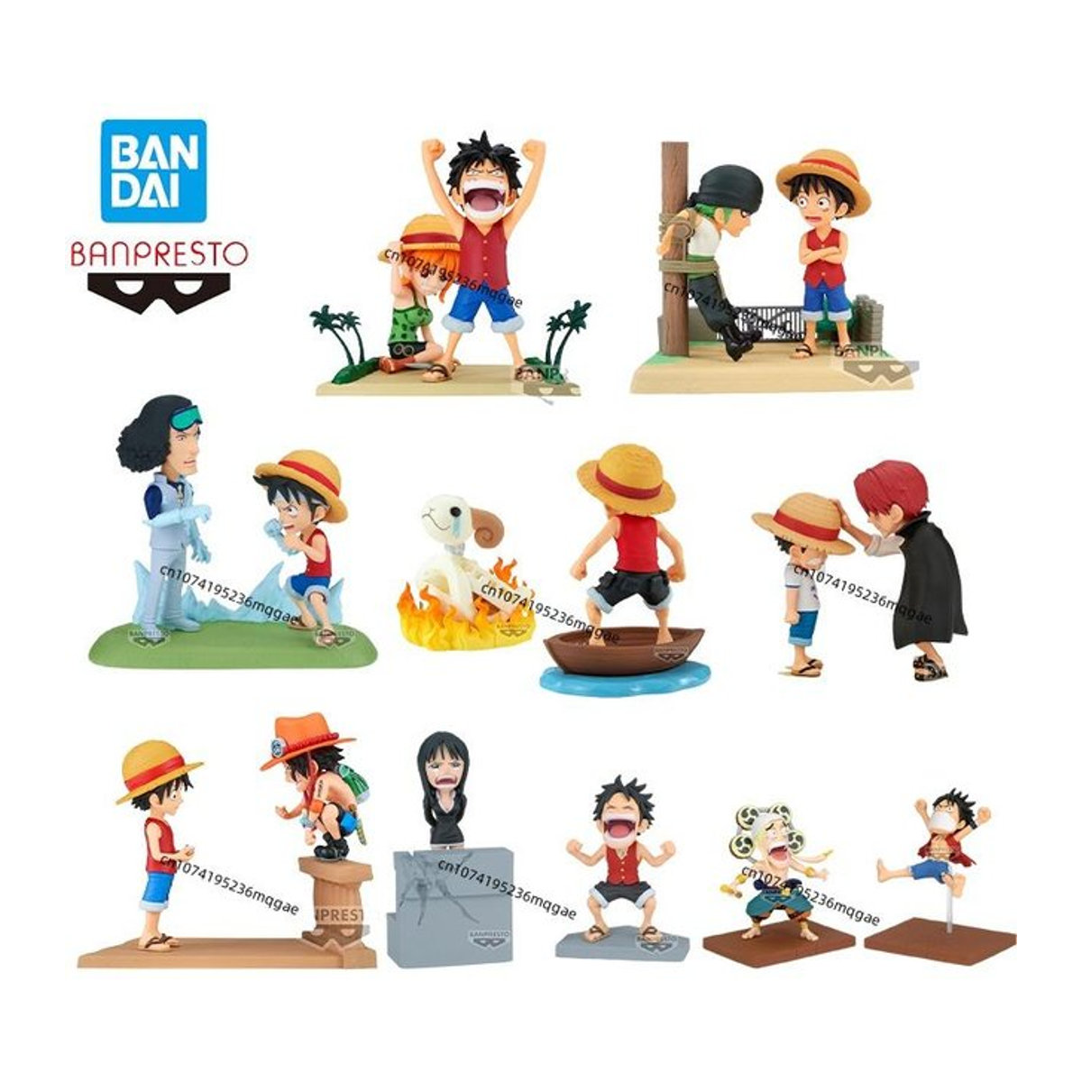 Bandai One Piece WCF Log Stories Anime Actionfiguren Ruffy Nami Eneru, mehrfarbig - Bild 1