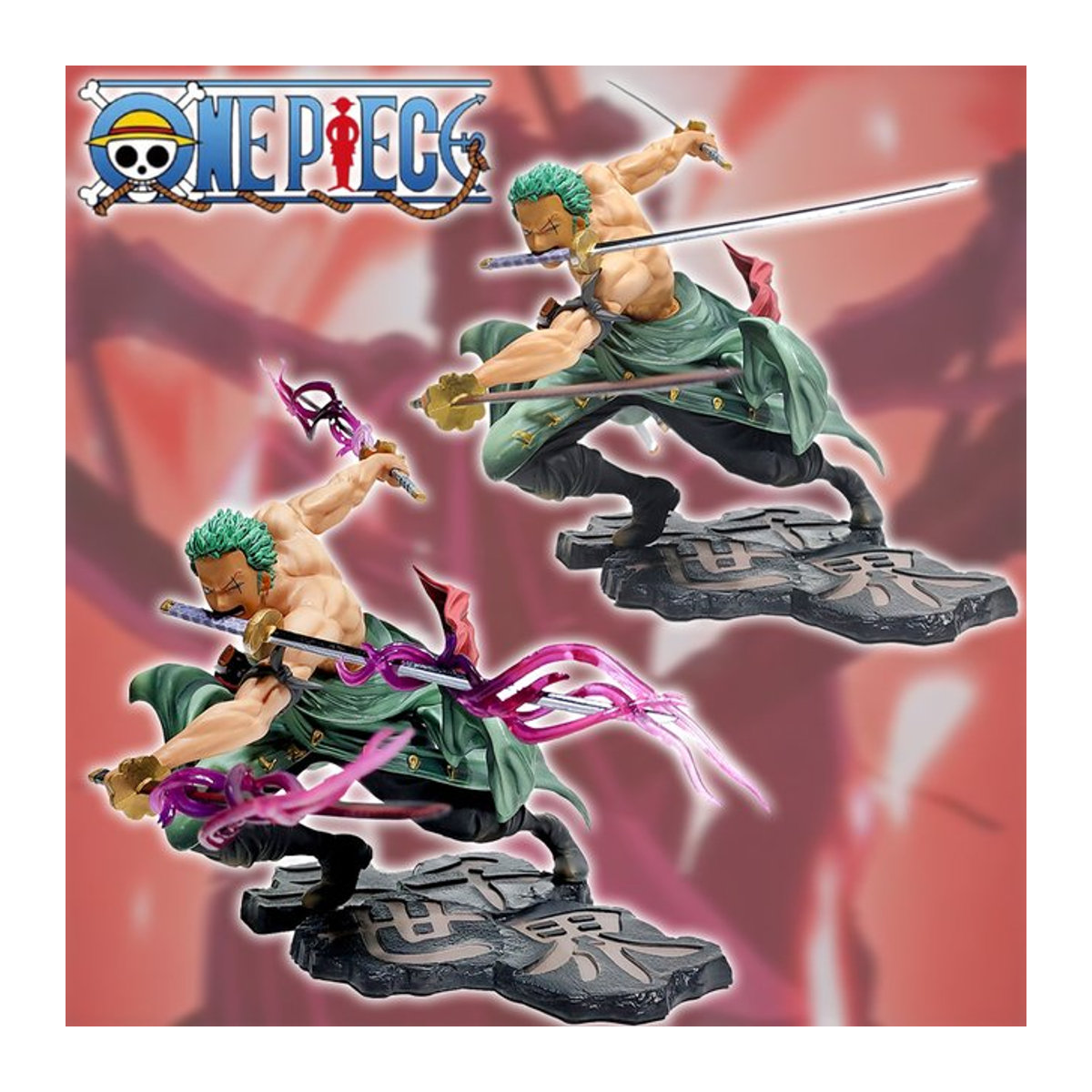 Bandai One Piece Zoro Actionfigur im Drei-Klingen-Stil, mehrfarbig, Höhe: 10 cm - Bild 1