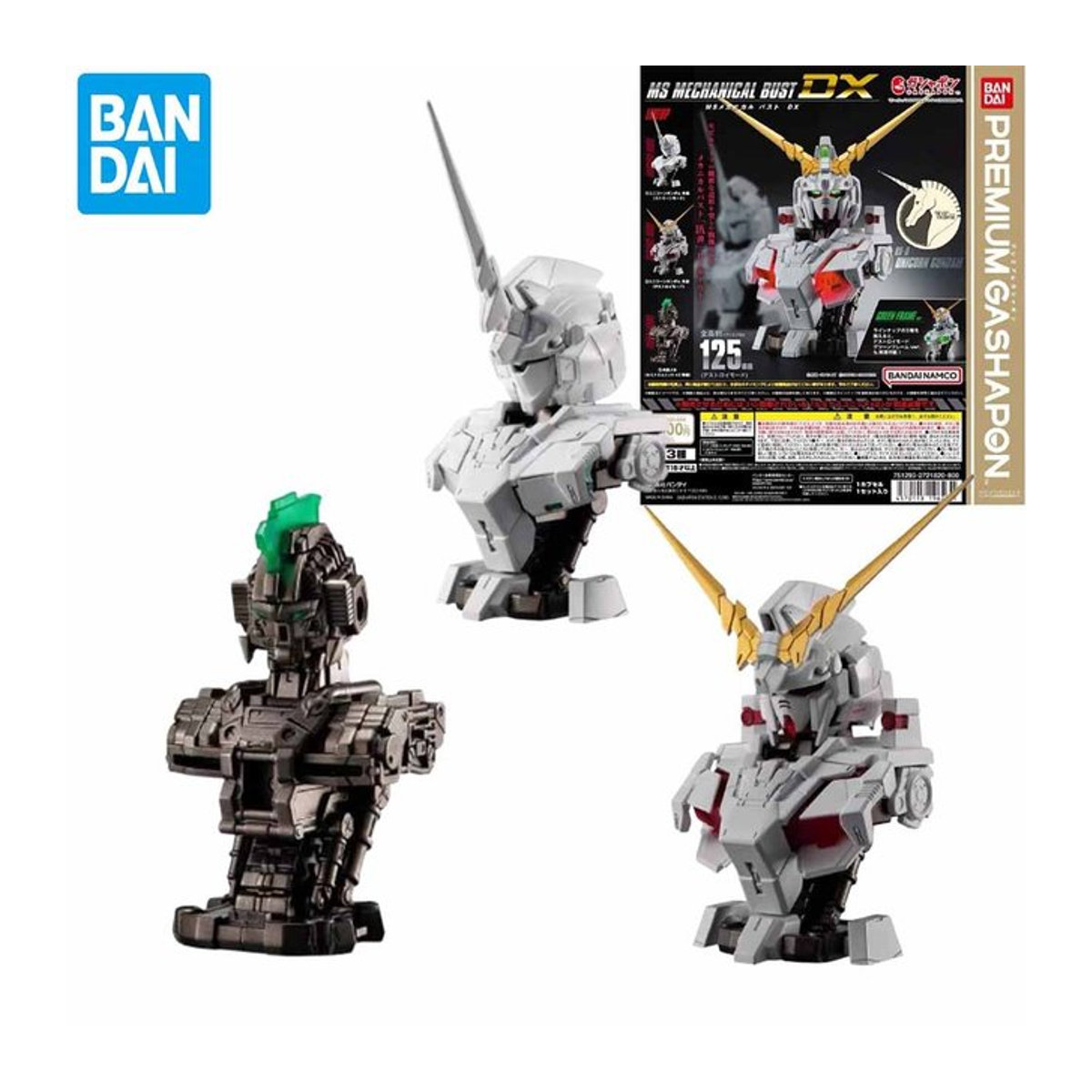 Bandai Original Gundam RX-0 Unicorn Gundam Mechanische Büste DX Gashapon Anime Modellfigur in Weiß - Bild 1