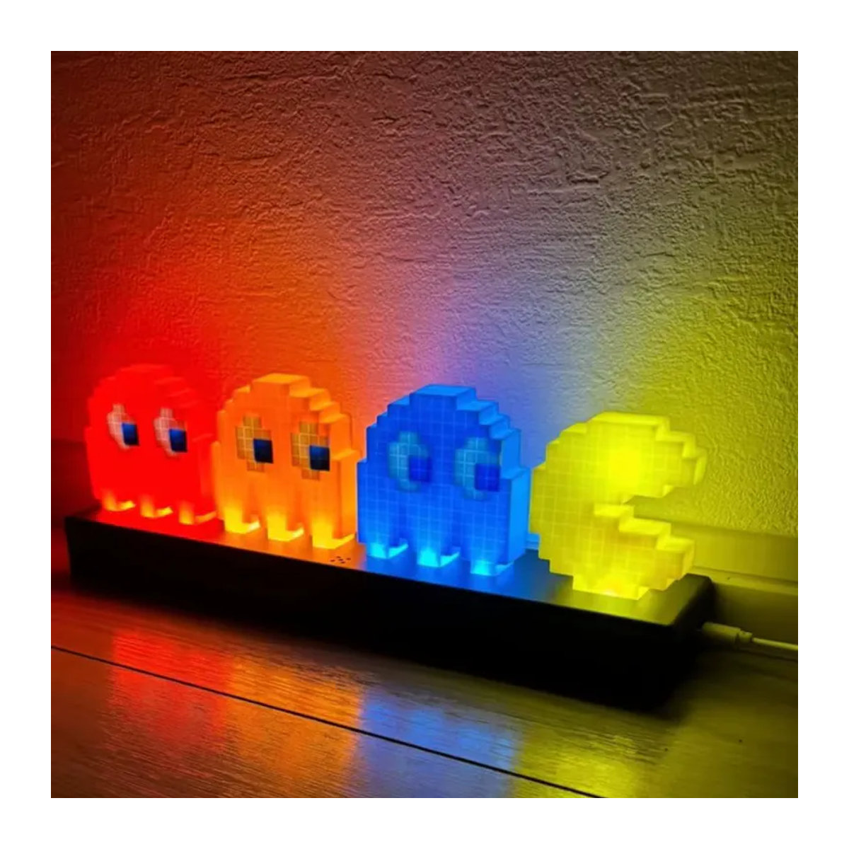 Bandai Pac-Man Pixel Ambient Light Sound Activated Music Rhythm Pickup Light Retro Gaming Room Decor in Bunt - Bild 6