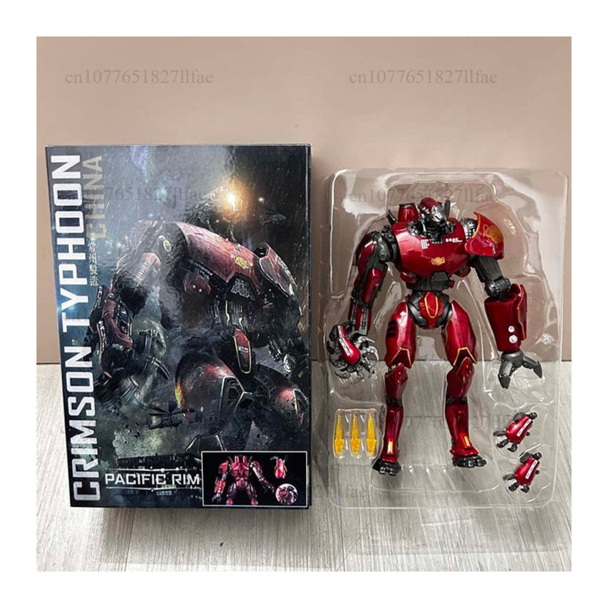 Bandai Pacific Rim Crimson Typhoon Mecha Figur in Rot mit LED-Funktion und beweglichen Gelenken - Bild 1