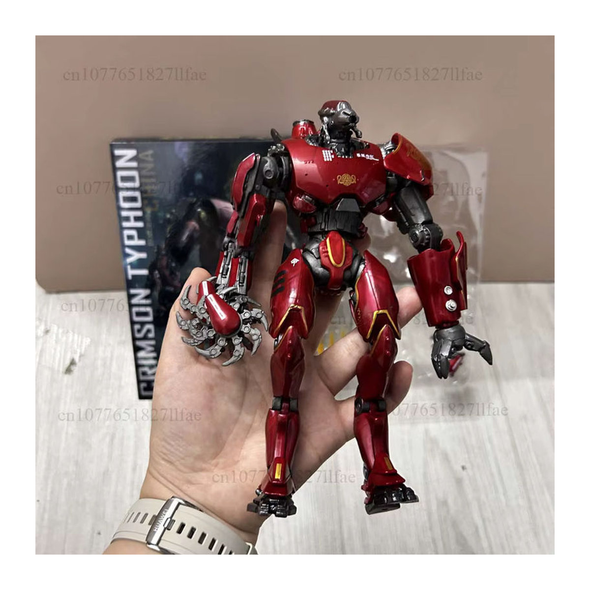 Bandai Pacific Rim Crimson Typhoon Mecha Figur in Rot mit LED-Funktion und beweglichen Gelenken - Bild 3