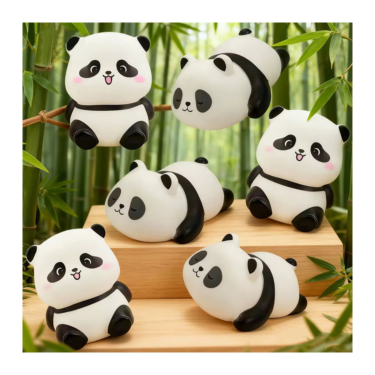 Bandai Panda LED Nachtlicht Schwarz/Weiß als dekorative Nachttischlampe für Kinder und Schlafzimmer - Bild 4