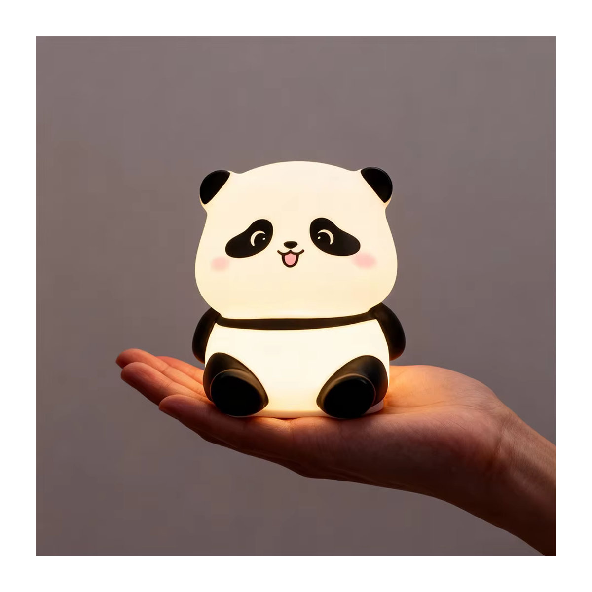 Bandai Panda LED Nachtlicht Schwarz/Weiß als dekorative Nachttischlampe für Kinder und Schlafzimmer - Bild 5