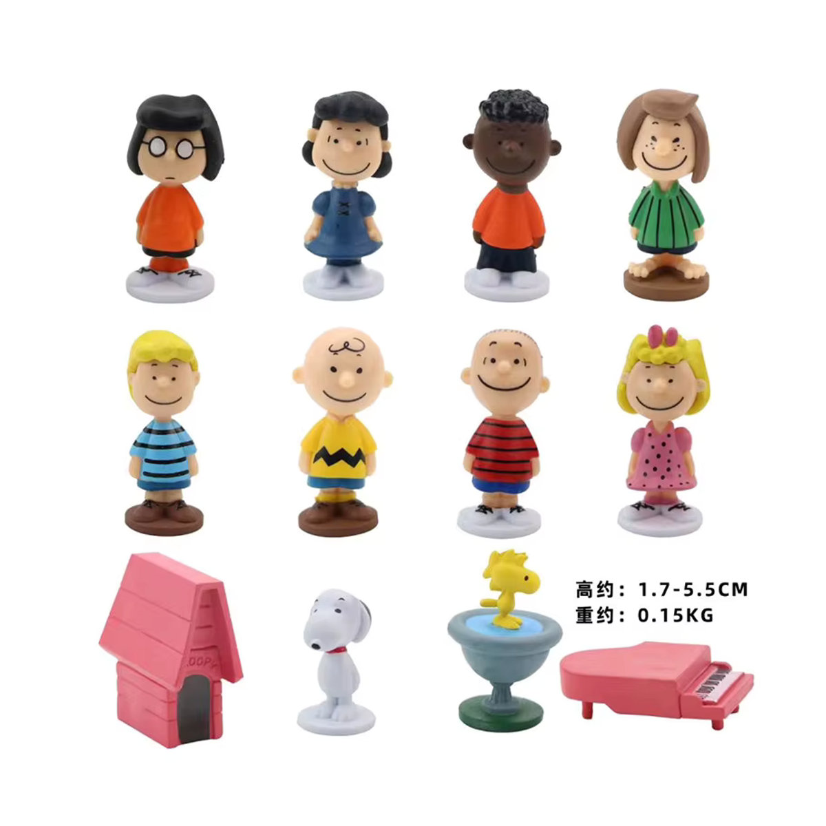 Bandai Peanuts Snoopy Charlie Sally Woodstock Minifiguren Set aus Kunststoff, mehrfarbig - Bild 3