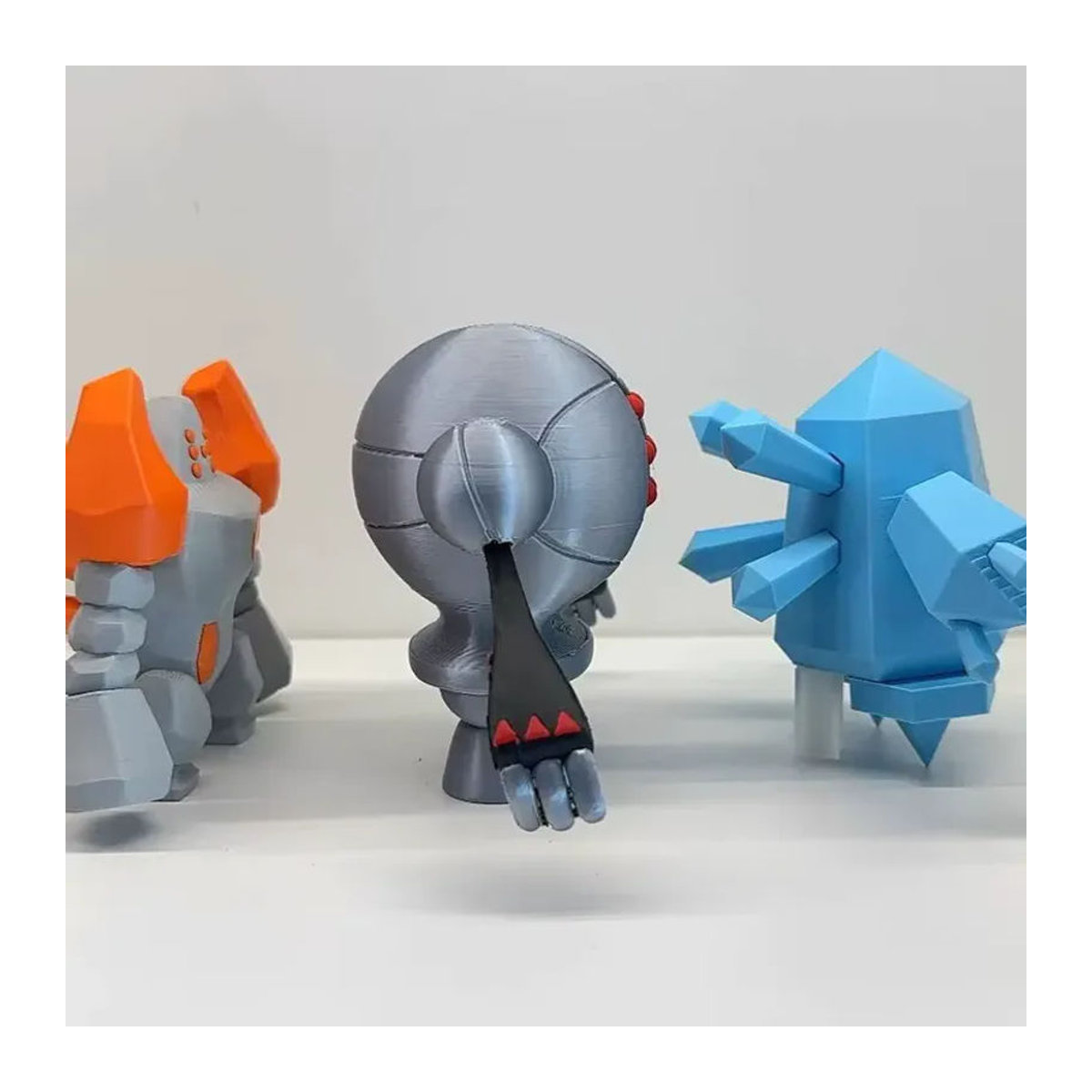 Bandai Pokémon 3D-Druck Modell Regirock Registeel Regice im Maßstab 1:20 aus Kunststoff, mehrfarbiges Desktop-Ornament zur Dekoration - Bild 2