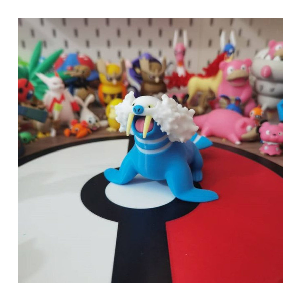 Bandai Pokemon Action Figure Spheal Walrein Sealeo Blau aus Kunststoff als Dekoration für dich - Bild 1