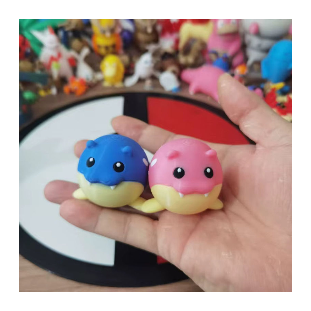 Bandai Pokemon Action Figure Spheal Walrein Sealeo Blau aus Kunststoff als Dekoration für dich - Bild 3