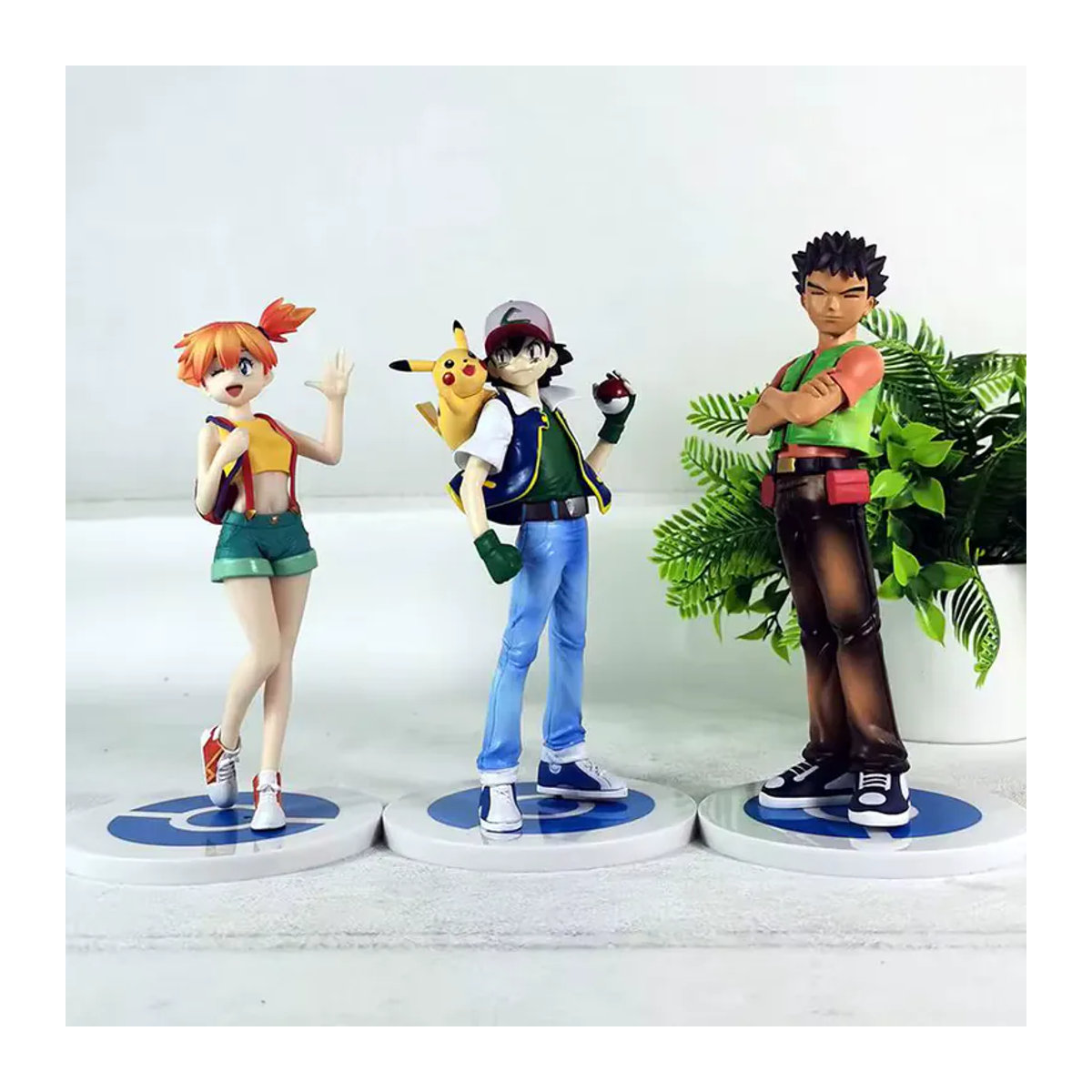 Bandai Pokémon Actionfiguren Ash Ketchum, Misty und Brock als PVC Sammelmodell aus Kunststoff, mehrfarbig, Höhe: 18 cm - Bild 2