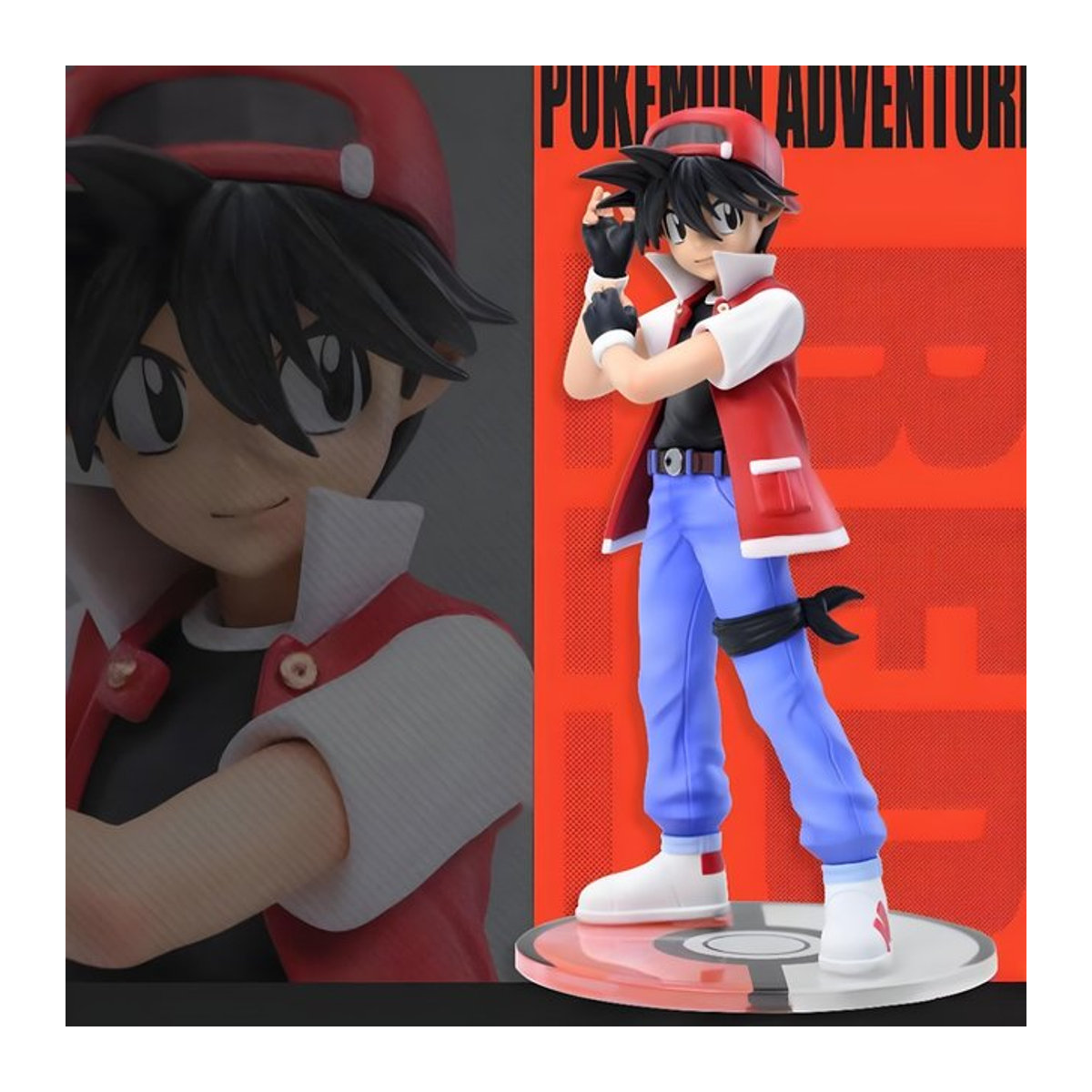 Bandai Pokémon Anime Ash Ketchum Actionfigur aus Kunststoff in Rot und Mehrfarbig, Höhe: 8 cm - Bild 1