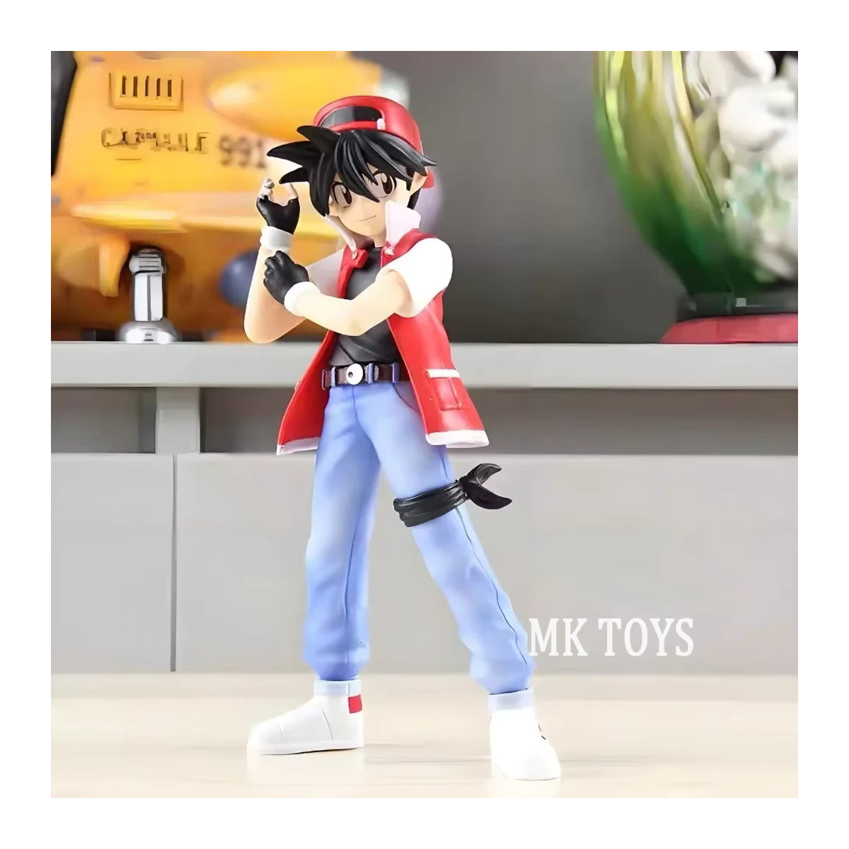 Bandai Pokémon Anime Figur Ash Ketchum in Rot, Sammlermodell aus Kunststoff für Kinder, Höhe: 8 cm - Bild 2