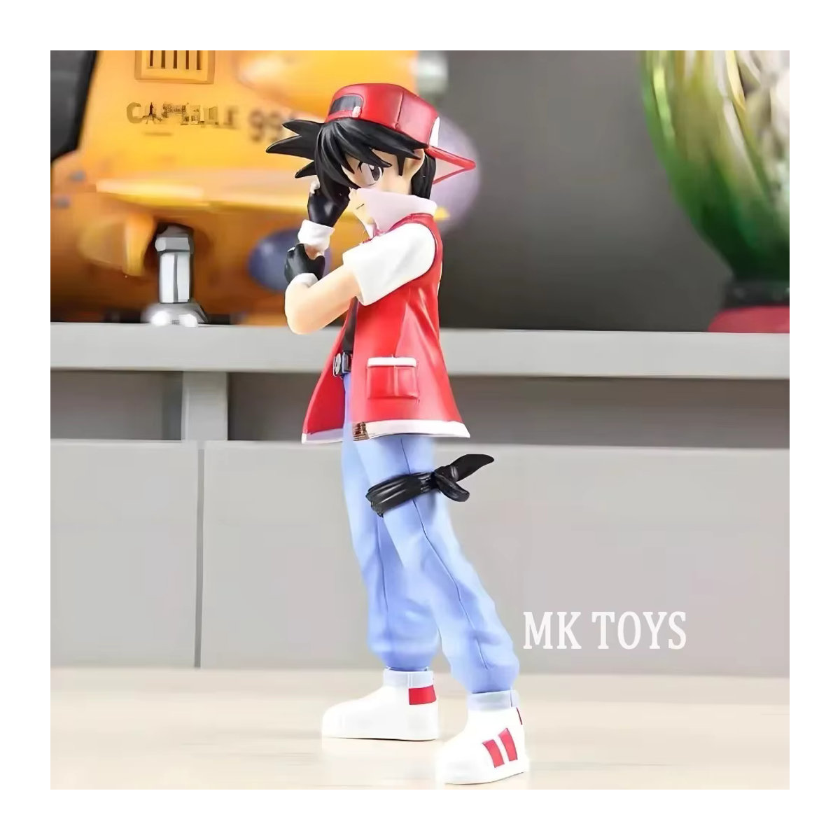 Bandai Pokémon Anime Figur Ash Ketchum in Rot, Sammlermodell aus Kunststoff für Kinder, Höhe: 8 cm - Bild 4