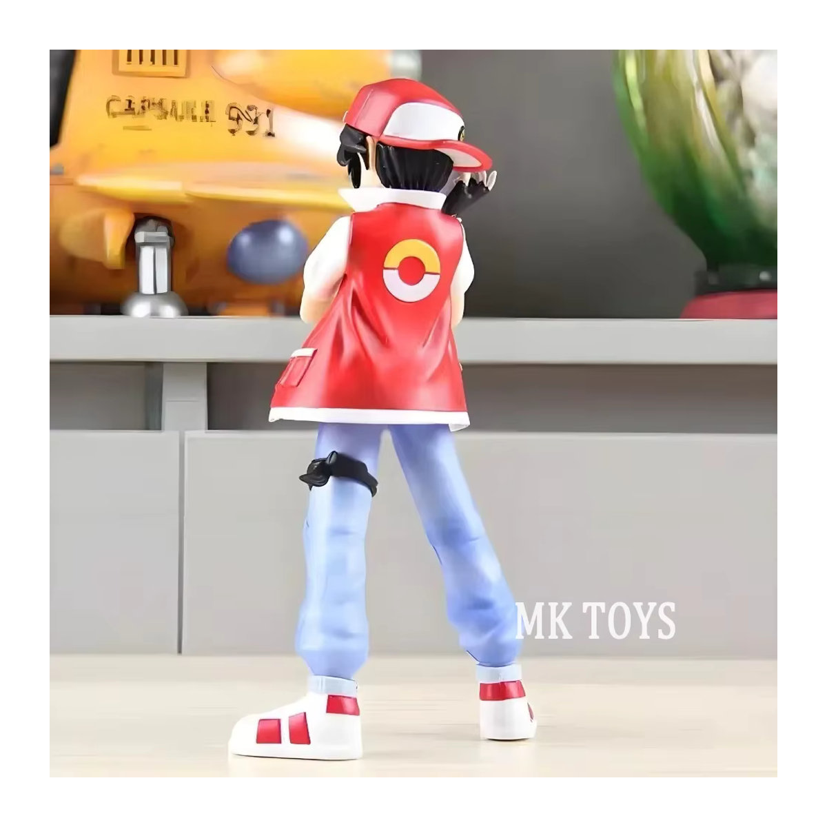 Bandai Pokémon Anime Figur Ash Ketchum in Rot, Sammlermodell aus Kunststoff für Kinder, Höhe: 8 cm - Bild 5