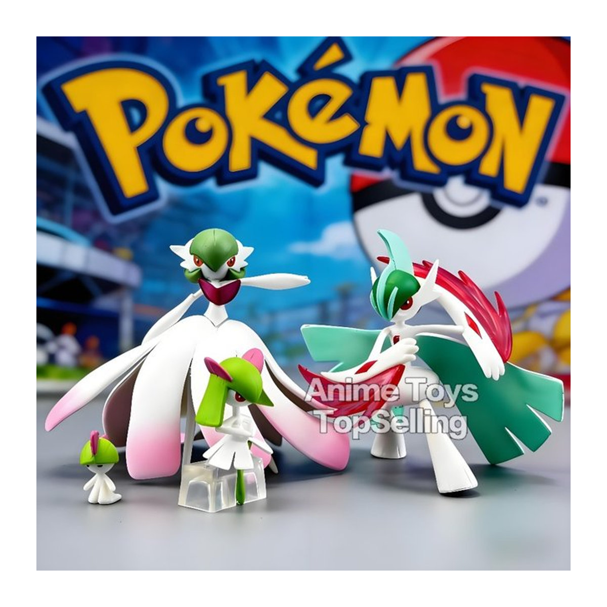 Bandai Pokemon Anime Figur Gardevoir Evolutionary Group Actionfigur aus Kunststoff in Weiß - Bild 1