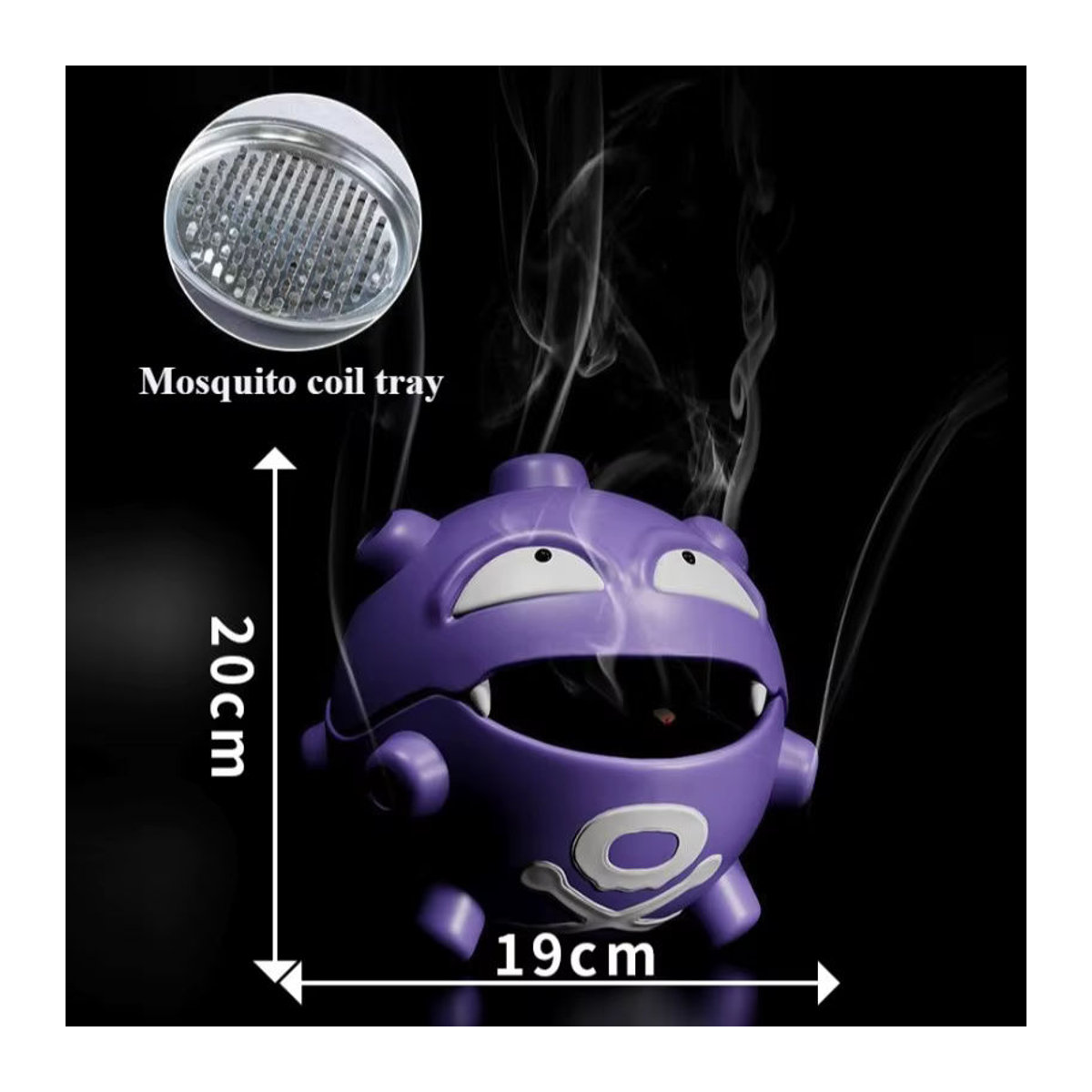 Bandai Pokémon Anime-Figur Koffing lila PVC-Modell als Desktop-Dekoration für Kinder, Höhe: 18 cm - Bild 6