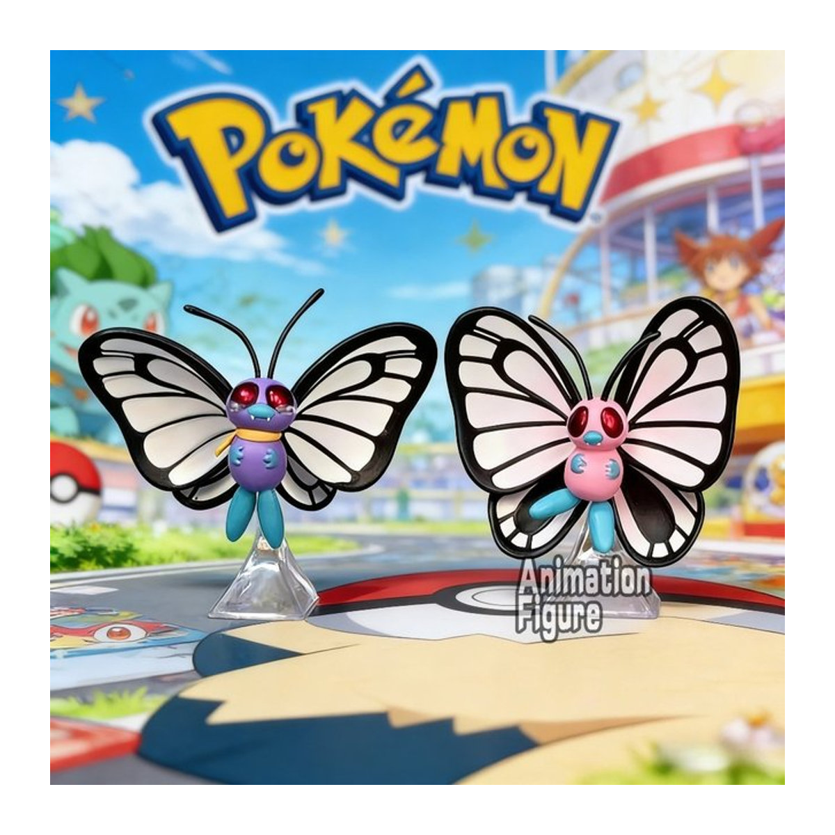 Bandai Pokemon Butterfree Anime Figur aus Kunststoff, mehrfarbig, Höhe: 6,5 cm - Bild 1