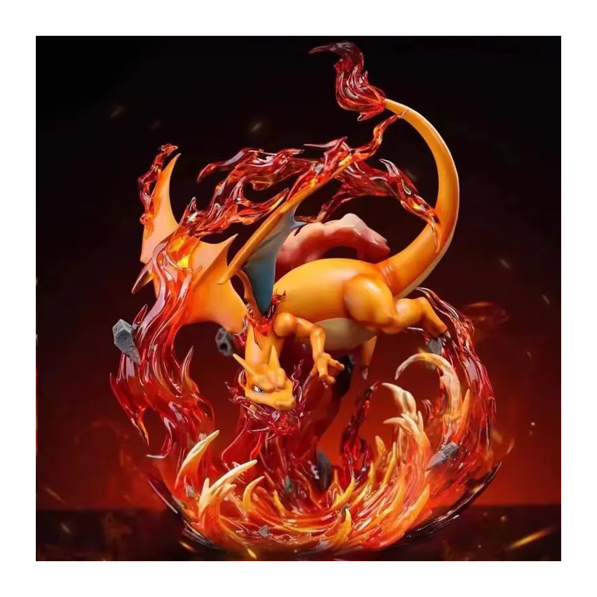Bandai Pokemon Charizard Actionfigur Schwarz, 21 cm Höhe, Anime Sammelfigur für die Desktop-Dekoration - Bild 3