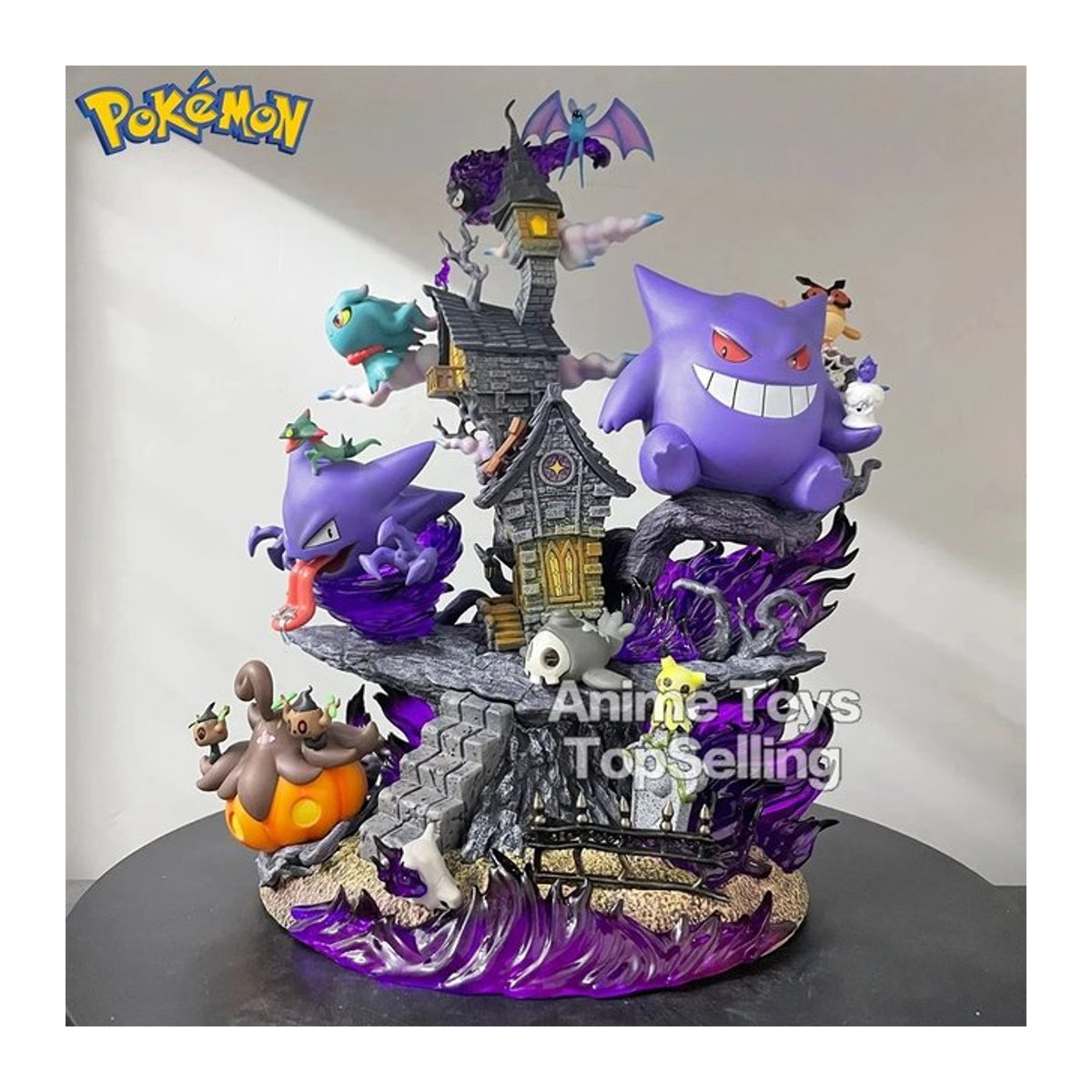 Bandai Pokemon Gengar Anime Figur aus Kunststoff in Lila, Höhe: 30 cm - Bild 1