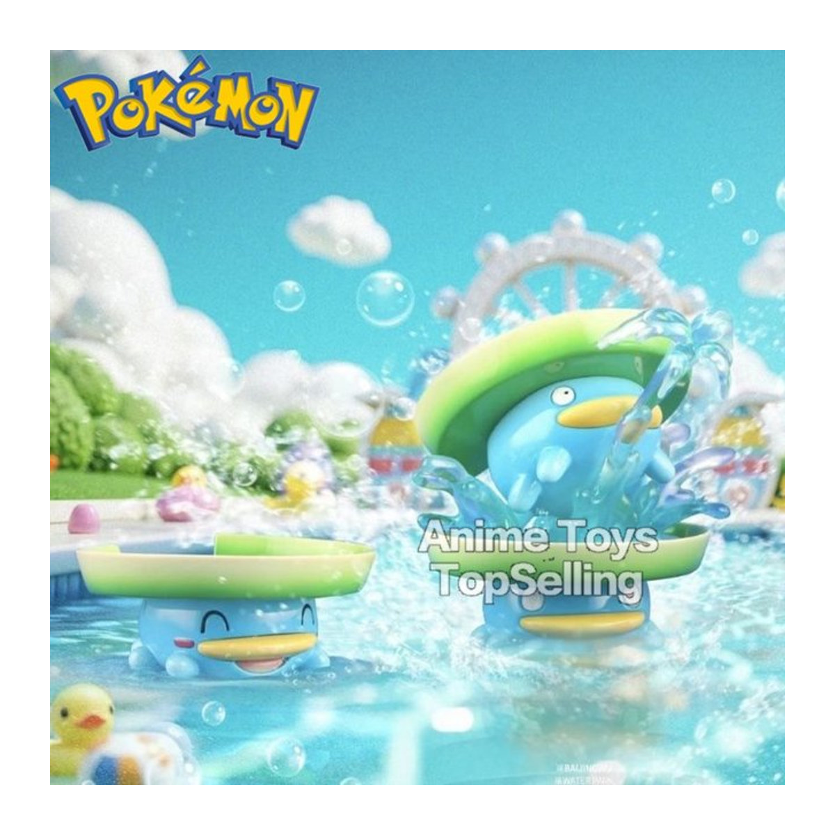 Bandai Pokemon Lotad Anime Figur aus Kunststoff, Blau, 3-5 cm Modellfigur für die Sammlung - Bild 1